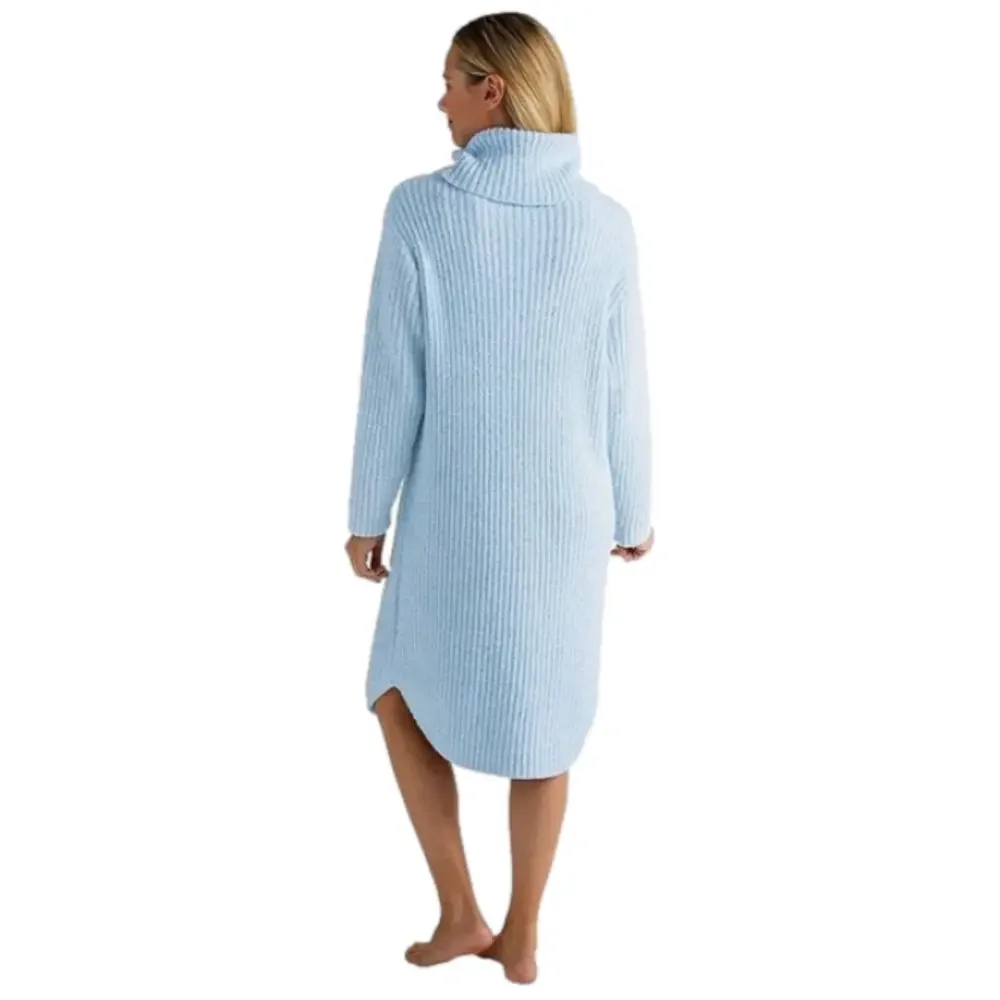 SOFTIES Lounger Marshmallow Soft Slouch Turtleneck Long Sleeve Blue Women S/M - Picture 3 of 13